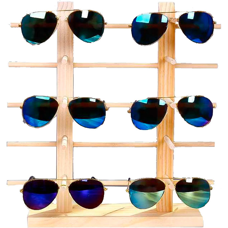 Exhibidor de madera simple para gafas - Imagen 2