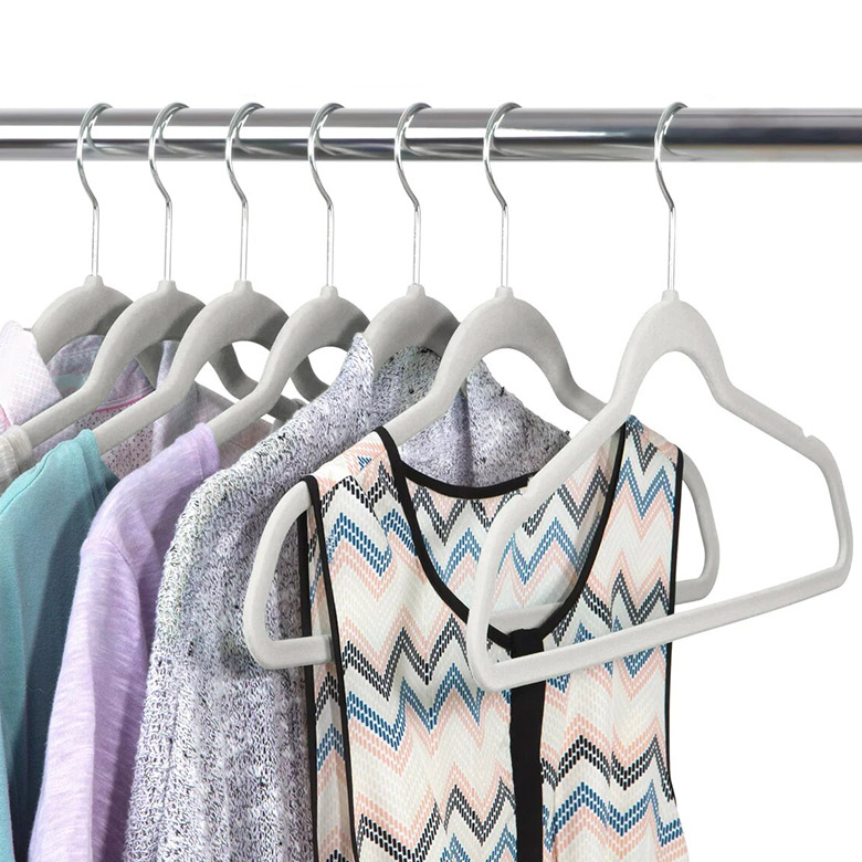 Gancho gris de terciopelo elegante - Imagen 2