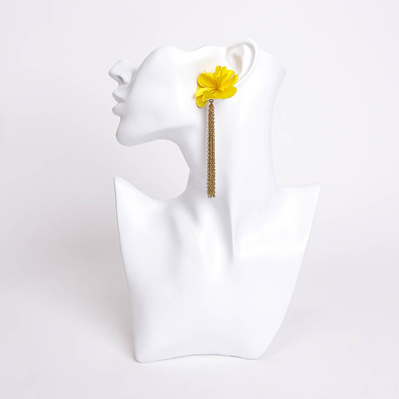 Busto de Resina Blanco para Exhibición de Collares, Aretes y Colgantes